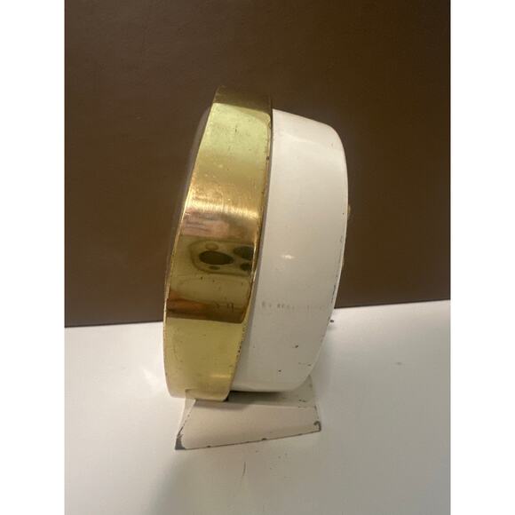 VTG Westclock Big Ben Mechanical windup clock alarm cream gold metal gear driven - Picture 6 of 12